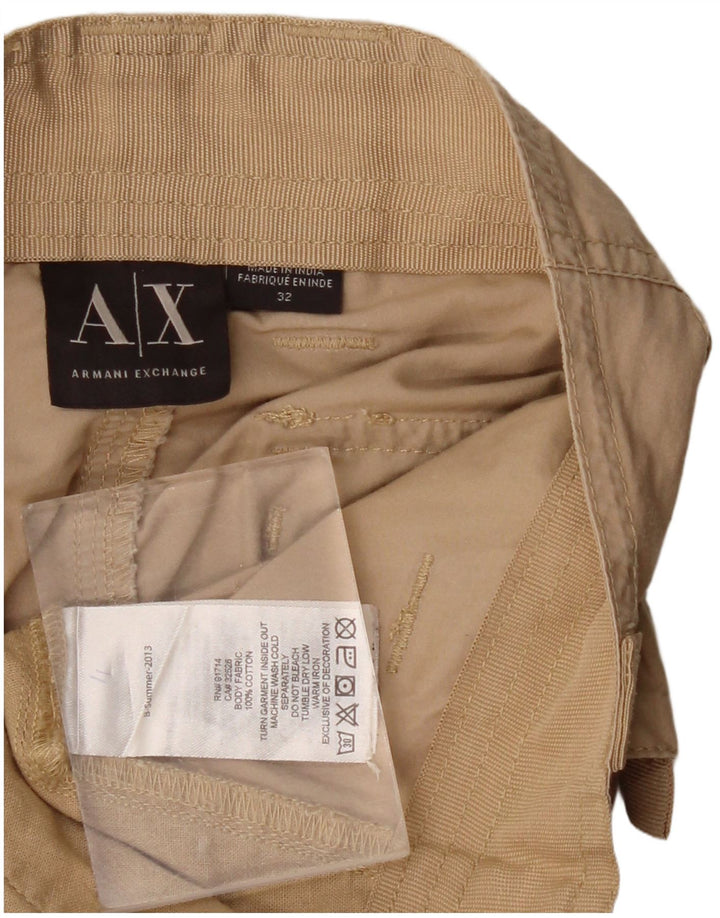 ARMANI EXCHANGE Męskie spodenki cargo W32 Średni beż, bawełna