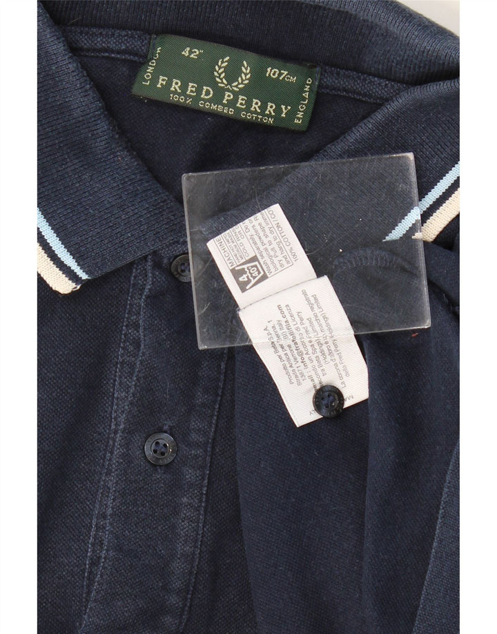 Męska koszulka polo FRED PERRY, średnia, granatowa, bawełniana