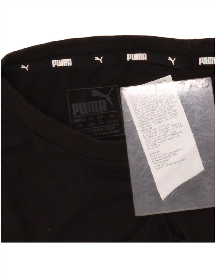 Chłopięcy T-shirt z grafiką ADIDAS, 11-12 lat, czarna bawełna