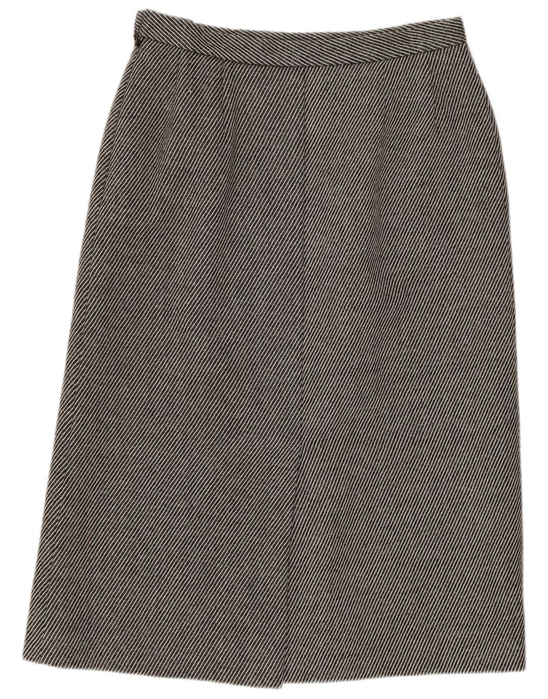 Damska spódnica ołówkowa Jaeger UK 14 Medium W28 Szara wełna w paski