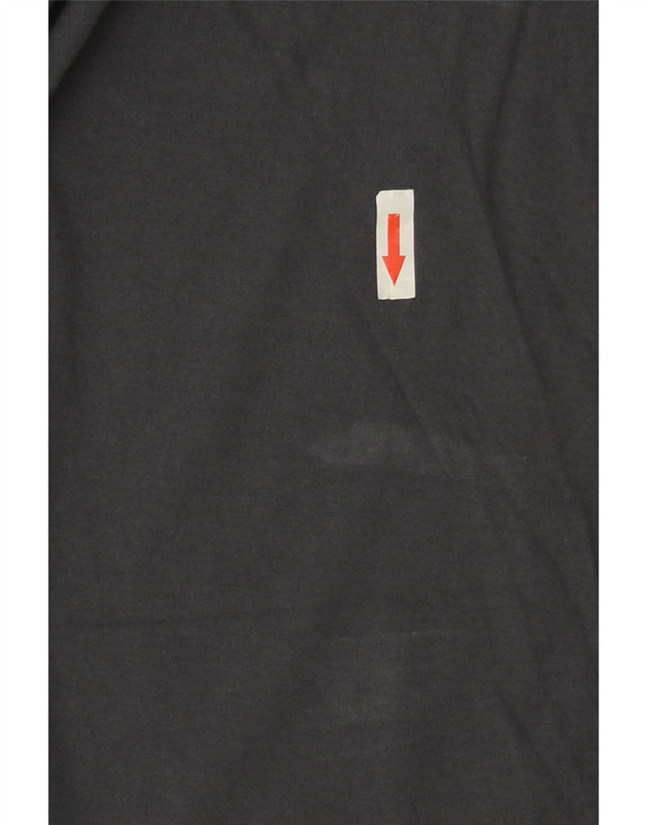 Męski T-shirt z grafiką Kappa, mały, szary, bawełniany