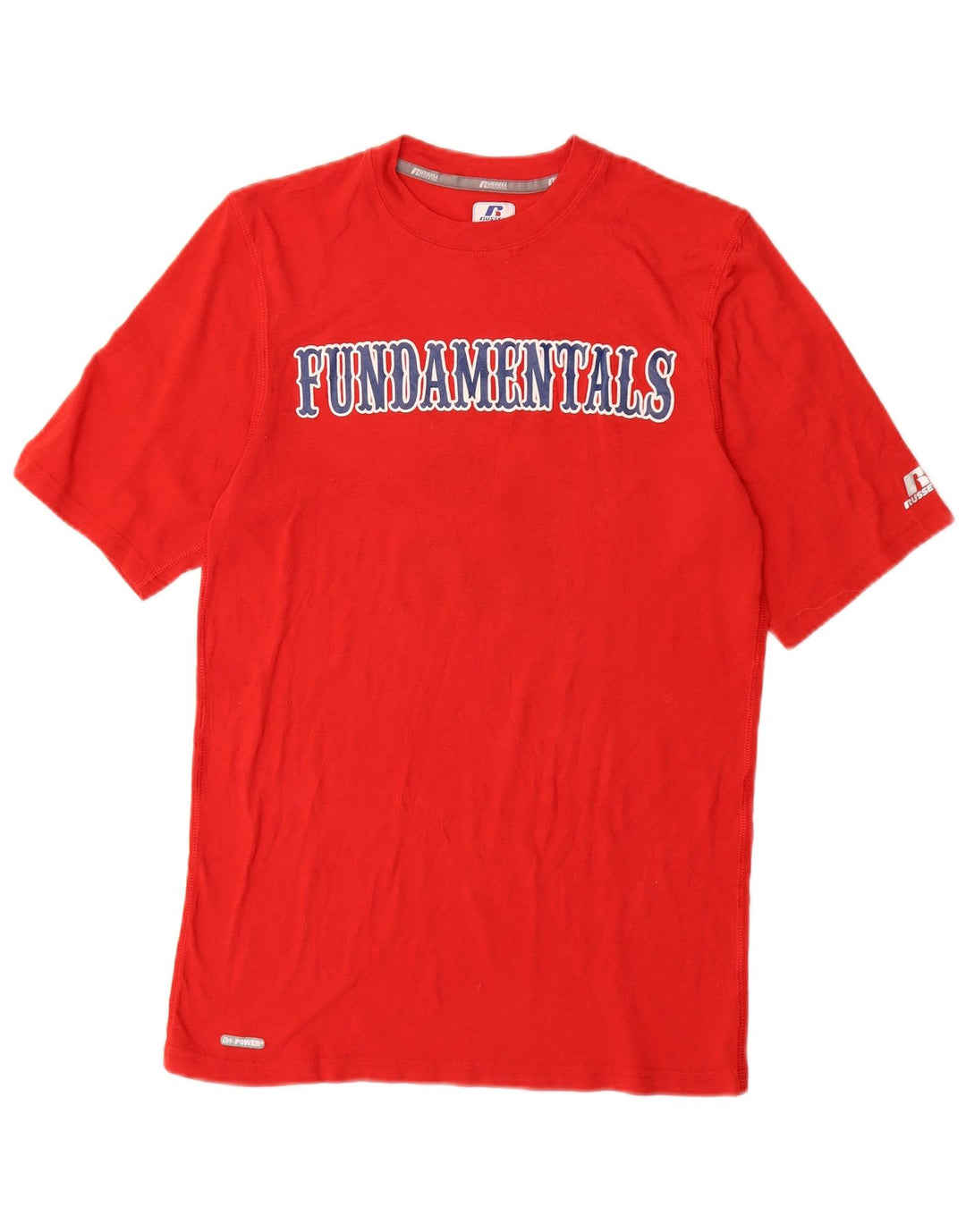 Męski T-shirt z grafiką RUSSELL ATHLETIC, mały, czerwony, poliestrowy