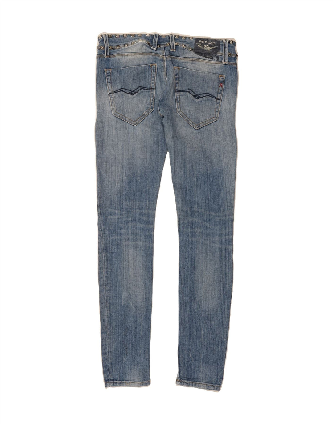 REPLAY Womens Skinny Jeans W25 L30 Blue Vintage Replay and Second-Hand Replay from Messina Hembry 