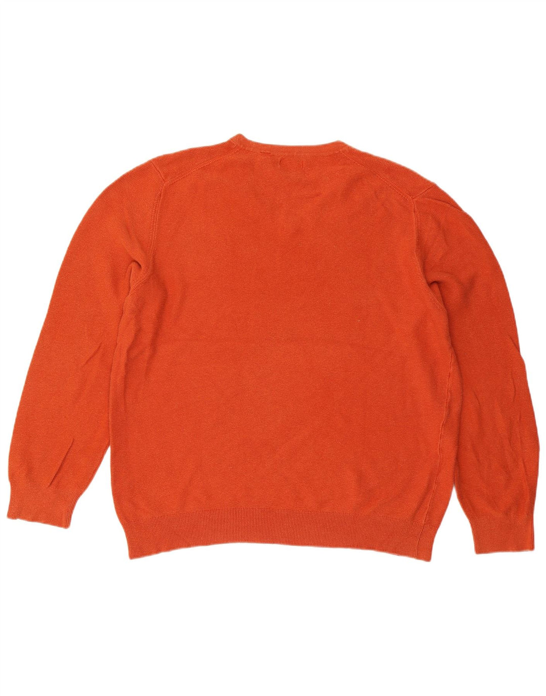 IZOD Męski sweter z dekoltem w kształcie litery V, XL, pomarańczowy, bawełniany