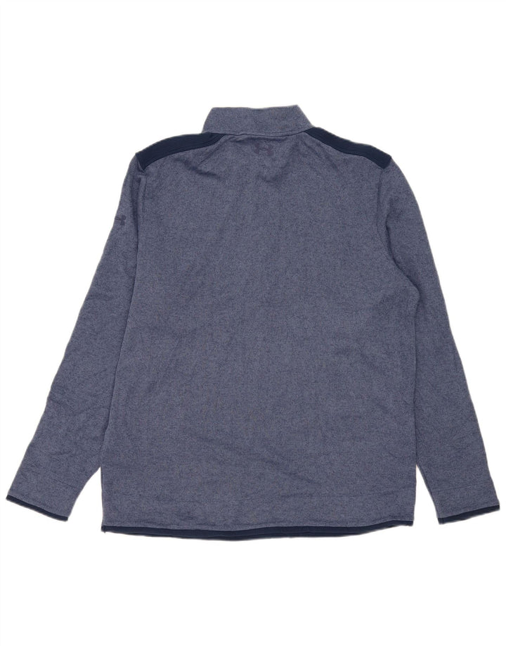 Męski dres Under Armour Cold Gear z pulowerem XL, granatowy, blok kolorów