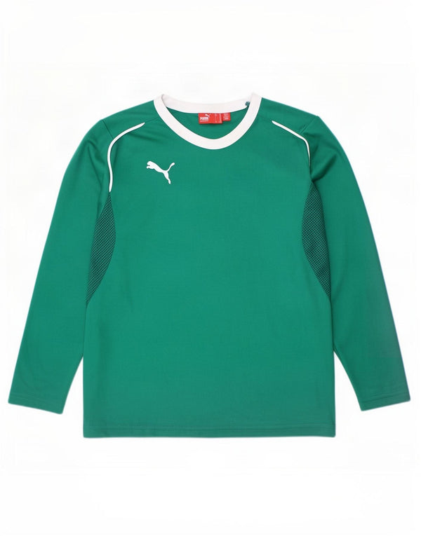 Chłopięca koszulka Puma z długim rękawem, 9-10 lat, w kolorze zielonym