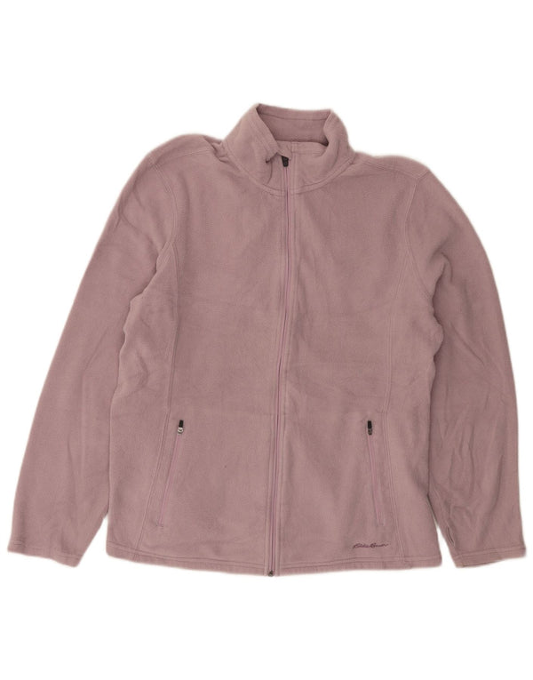 Damska kurtka polarowa Eddie Bauer UK 16, duża, fioletowa, poliestrowa