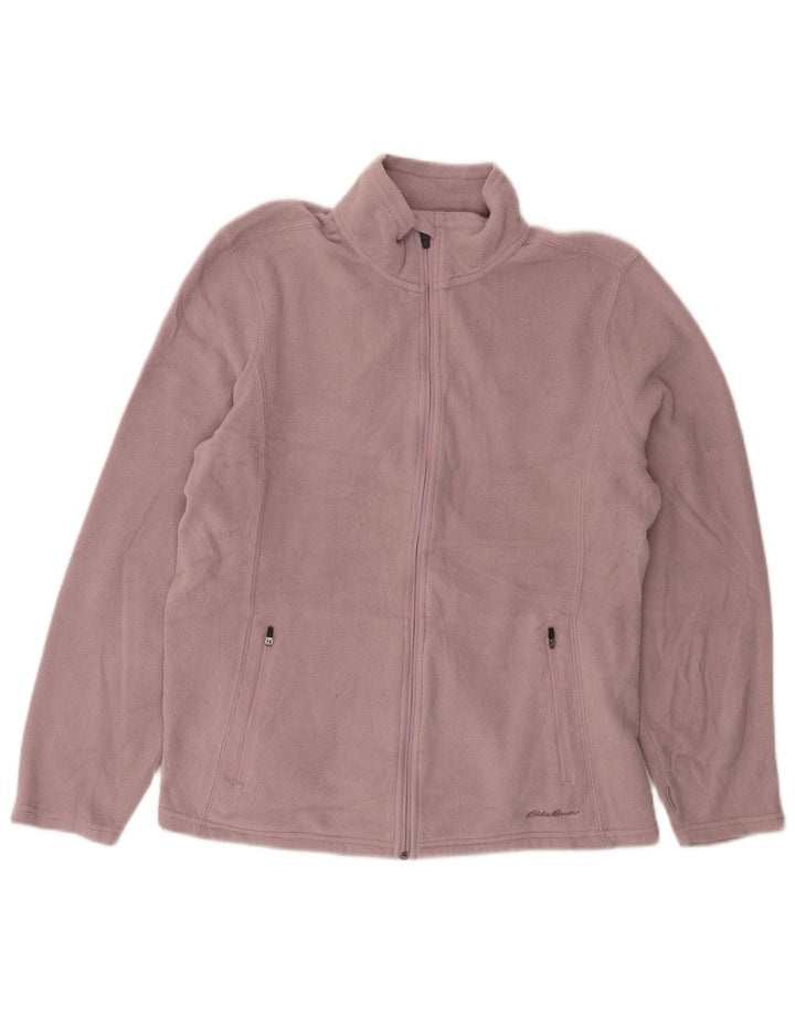 Damska kurtka polarowa Eddie Bauer UK 16, duża, fioletowa, poliestrowa