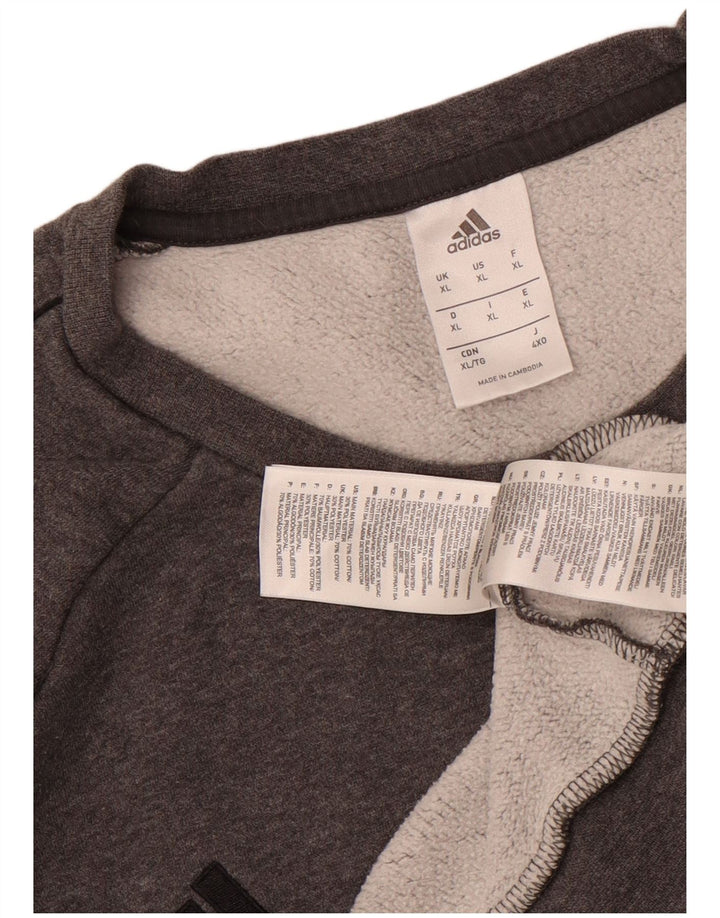 Adidas Męska Bluza Sweter XL Szara Bawełna
