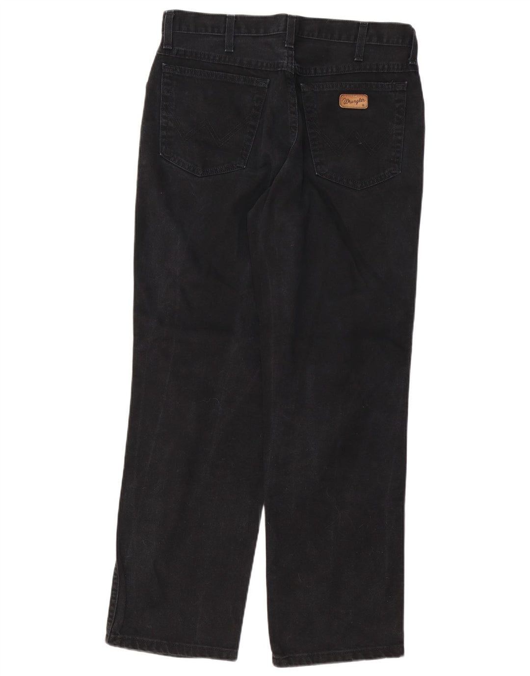 Wrangler Męskie proste dżinsy W33 L30 z czarnej bawełny