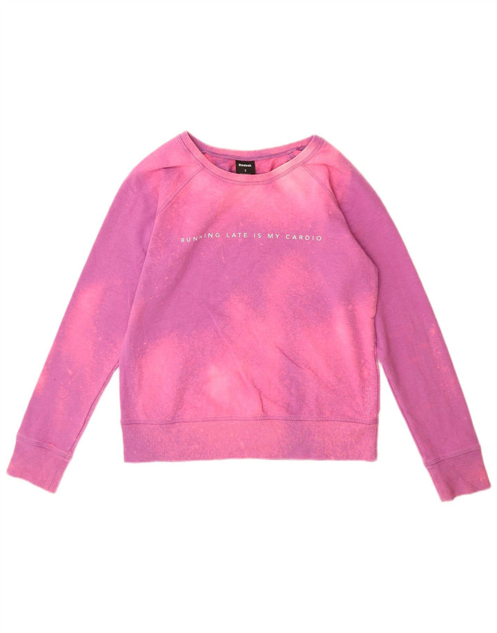 Damska bluza Reebok Graphic Jumper UK 10 Small Pink Tie Dye Poliester