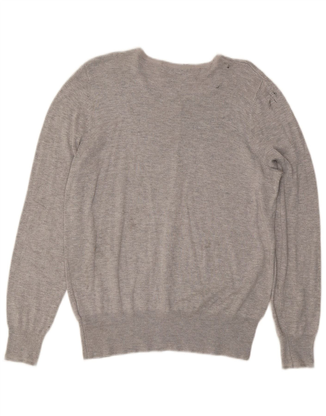 Marks & Spencer Damski sweter rozpinany UK 16, duży, szary, nakrapiany wiskoza