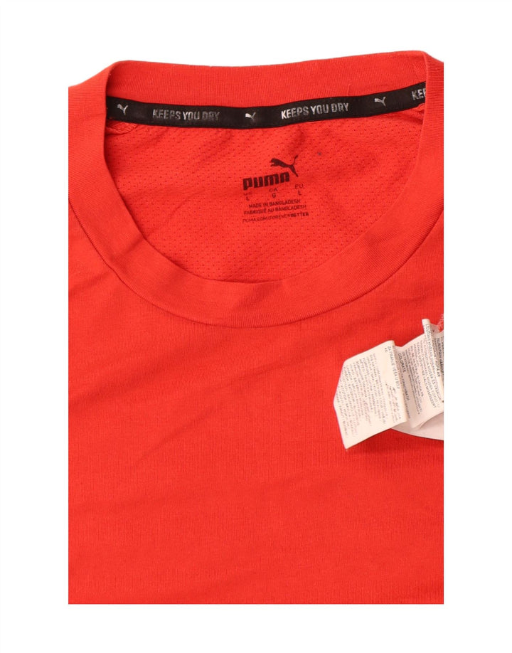 Męska koszulka Puma Top, duża, czerwona, bawełniana