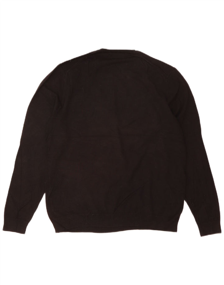 Męski sweter z okrągłym dekoltem Zara XL, czarny