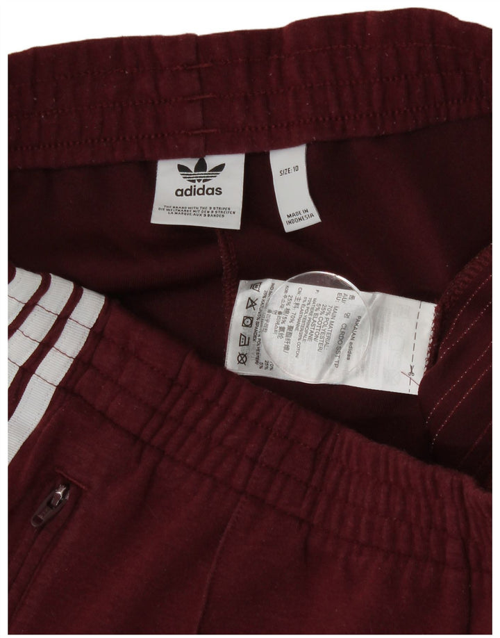 Damskie spodnie dresowe Adidas Joggers UK 10 Mały bordowy poliester
