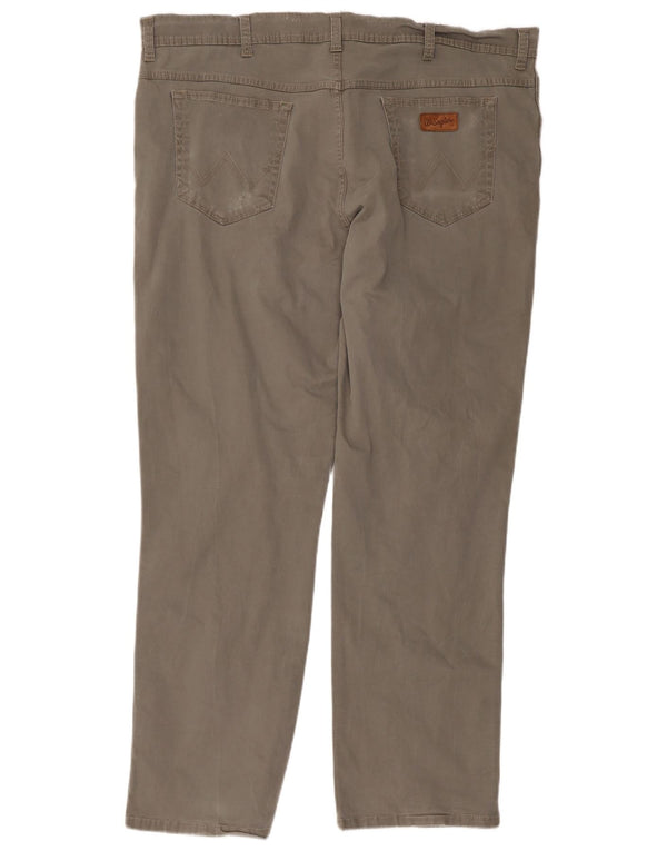 Męskie spodnie codzienne Wrangler Texas Stretch Straight W42 L32 Szara bawełna