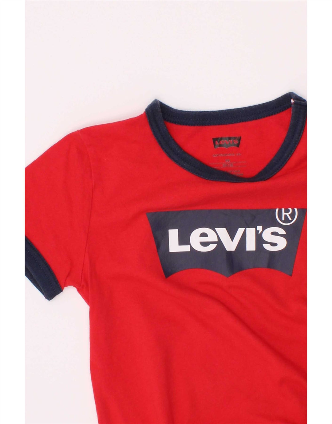 Chłopięcy T-shirt z grafiką Levi's Top 3-4 lata, czerwony, blok kolorów