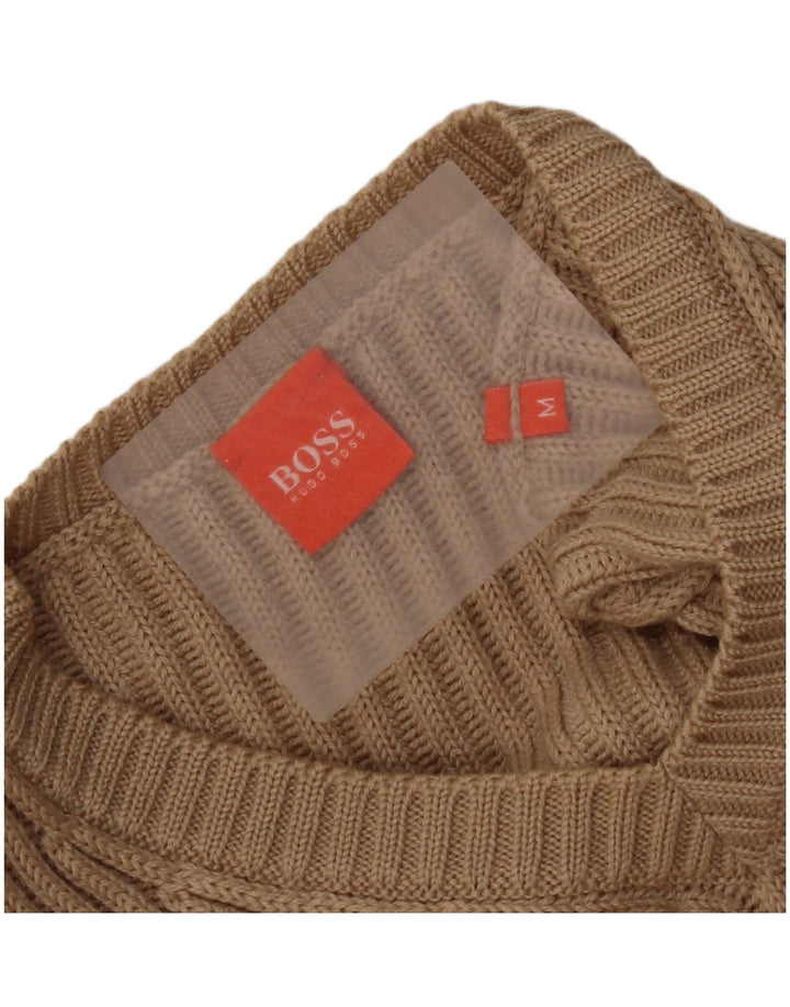 Męski sweter Hugo Boss z dekoltem w kształcie litery V, średni beż