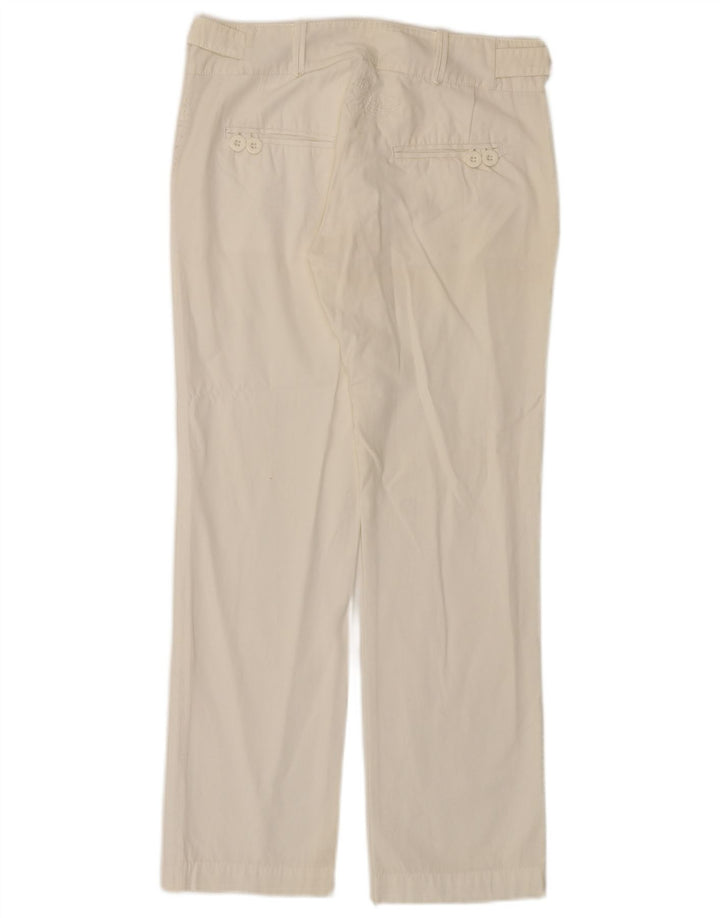 DESIGUAL Damskie proste spodnie chino EU 38 Medium W30 L28 Biała bawełna