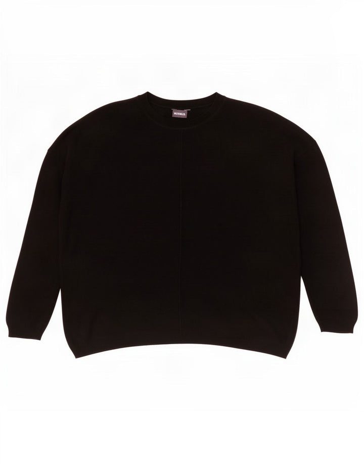 Sweter damski Marks & Spencer z okrągłym dekoltem, UK 14, średni czarny