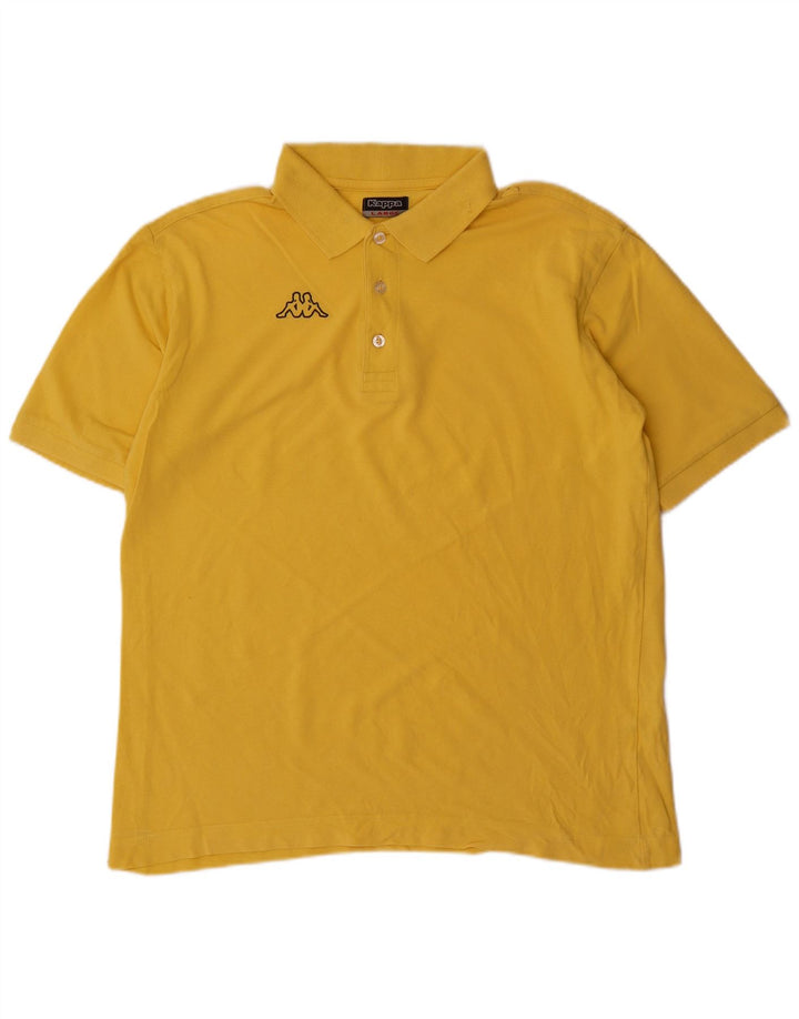 Męska koszulka polo Kappa, duża, żółta