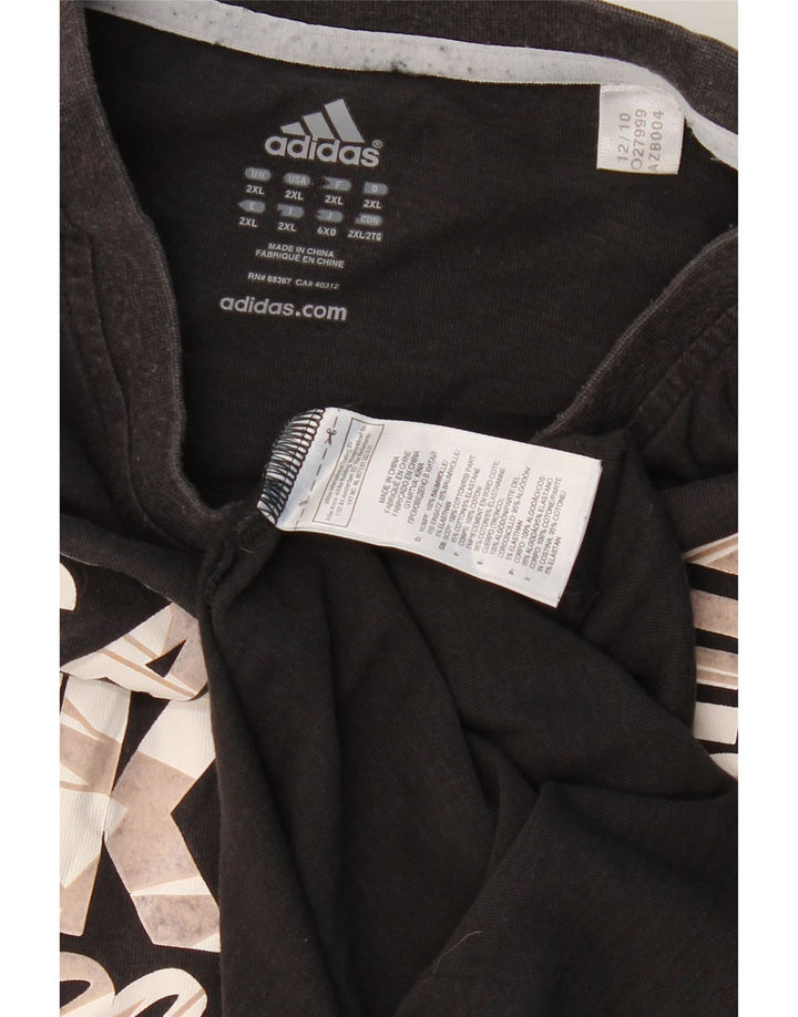 Męska koszulka z grafiką ADIDAS Los Angeles Lakers, 2XL, czarna, bawełniana