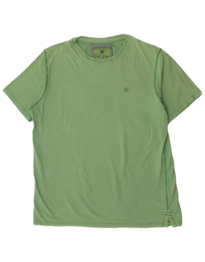 T-shirt męski Fat Face, duży, zielony, bawełniany