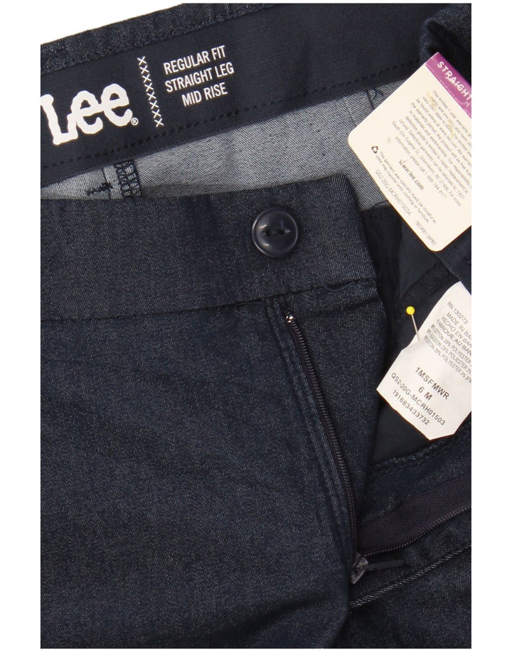 Damskie spodnie Chino LEE ze średnim stanem US 6 Medium W28 L30 granatowe
