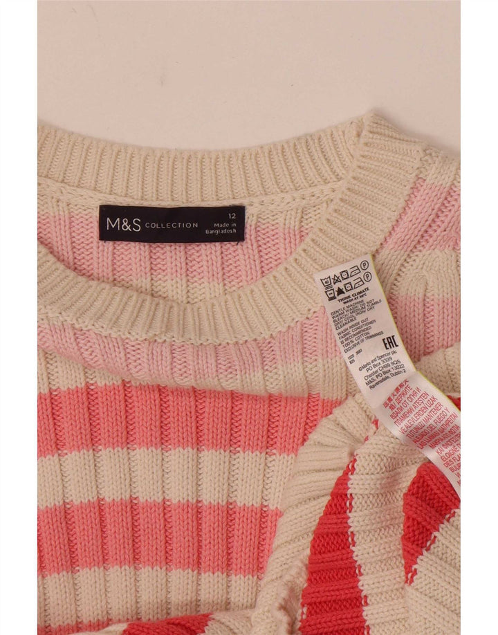 Marks & Spencer Damski sweter z dekoltem w łódkę, UK 12, średni, wielokolorowy