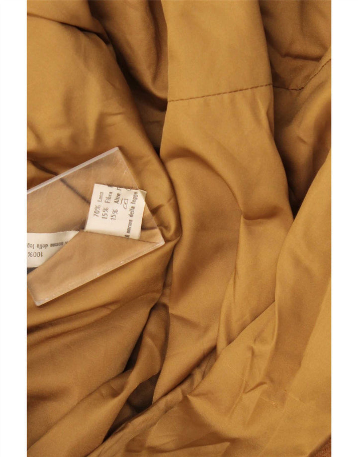 Płaszcz damski w stylu vintage UK 14 Średni beż wełniany