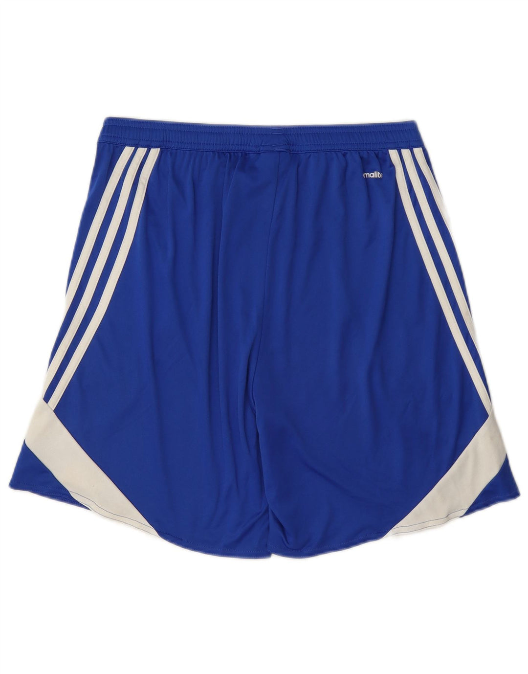 Męskie spodenki sportowe Adidas Climalite, średni niebieski, poliester z blokami kolorów