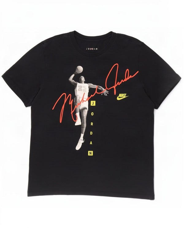 Męski T-shirt z grafiką Jordan, góra XL, czarna, bawełniana