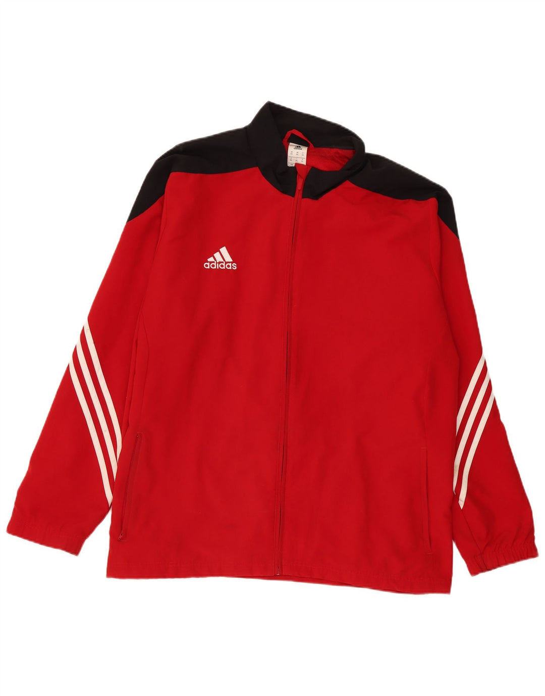 Adidas Męska bluza dresowa Top 2XL Czerwony poliester z blokami kolorów