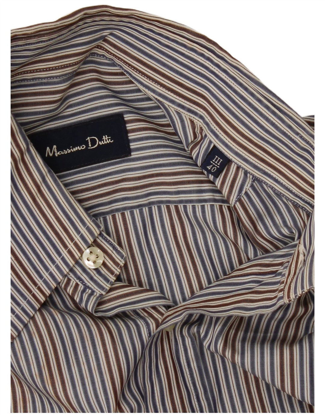 Koszula męska Massimo Dutti rozmiar 40 w średnie niebieskie paski