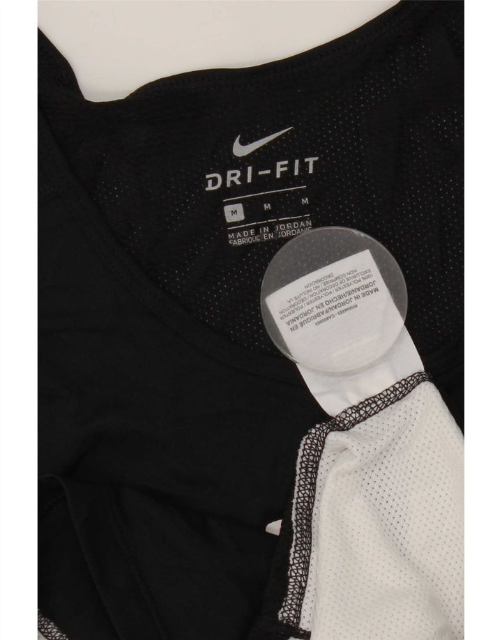 Męska kamizelka z grafiką Nike Dri Fit, średni czarny poliester z blokami kolorów