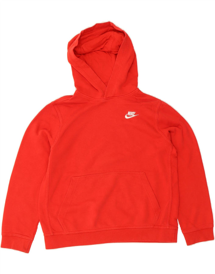 NIKE Womens Hoodie Jumper UK 14 Medium Red Cotton Vintage Nike and Second-Hand Nike from Messina Hembry 