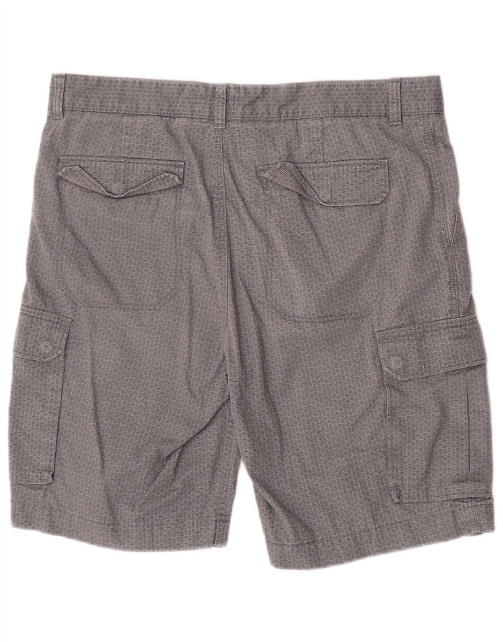 Męskie spodenki cargo Marks & Spencer W34, duże, szare, geometryczne, bawełniane