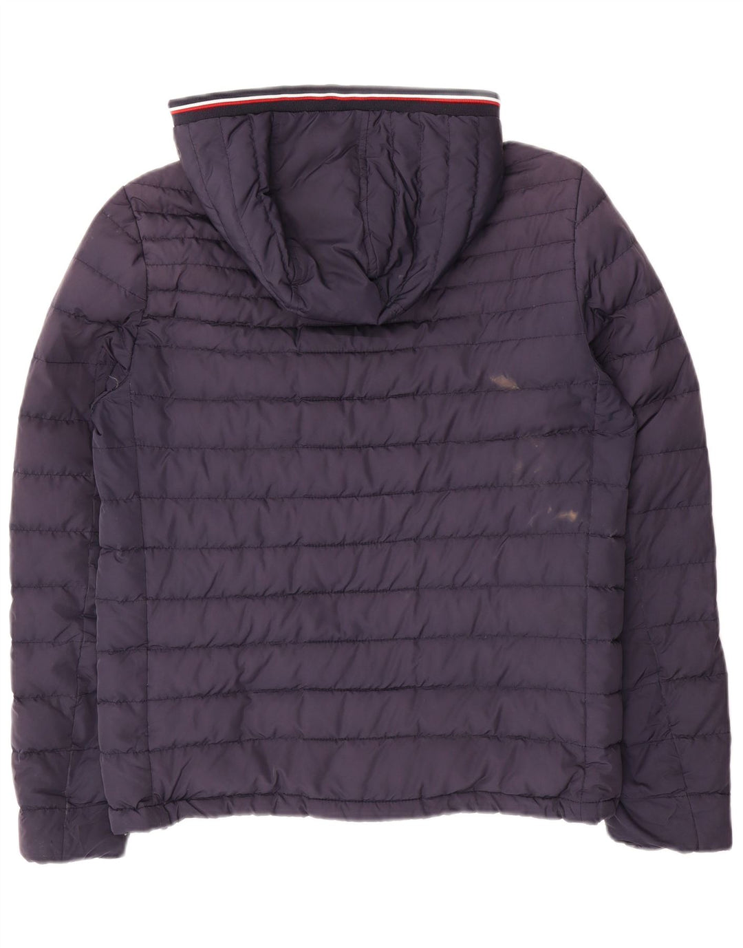 Męska ocieplana kurtka z kapturem Tommy Hilfiger UK 36, mała, granatowa, poliester
