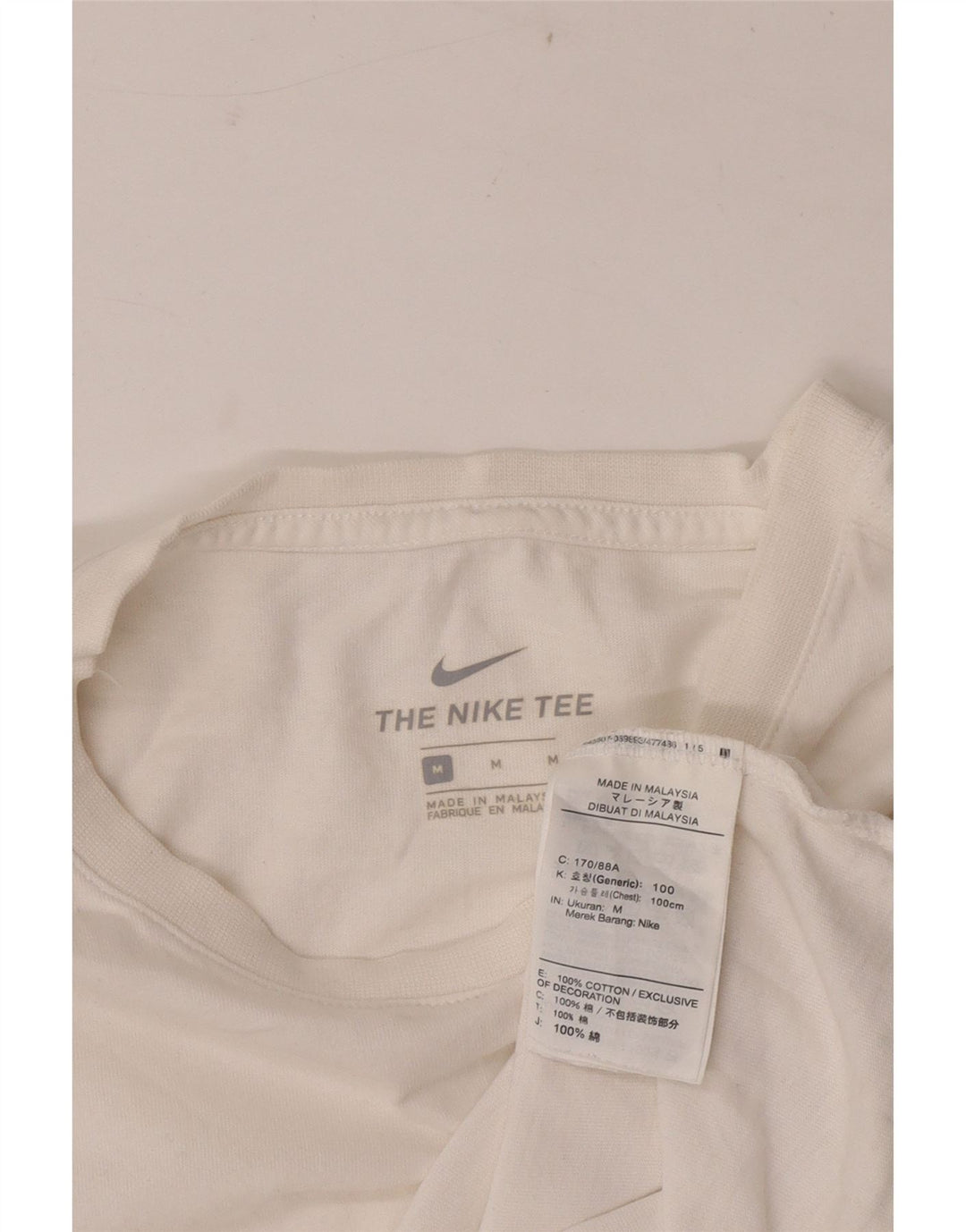 T-shirt męski Nike, średni, biały, bawełniany