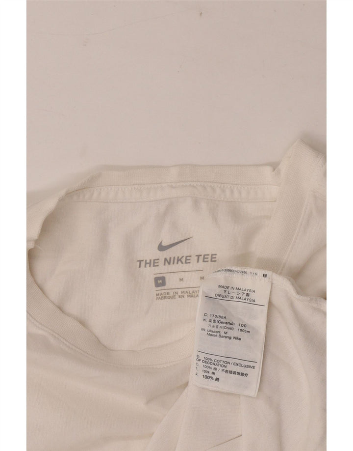 T-shirt męski Nike, średni, biały, bawełniany
