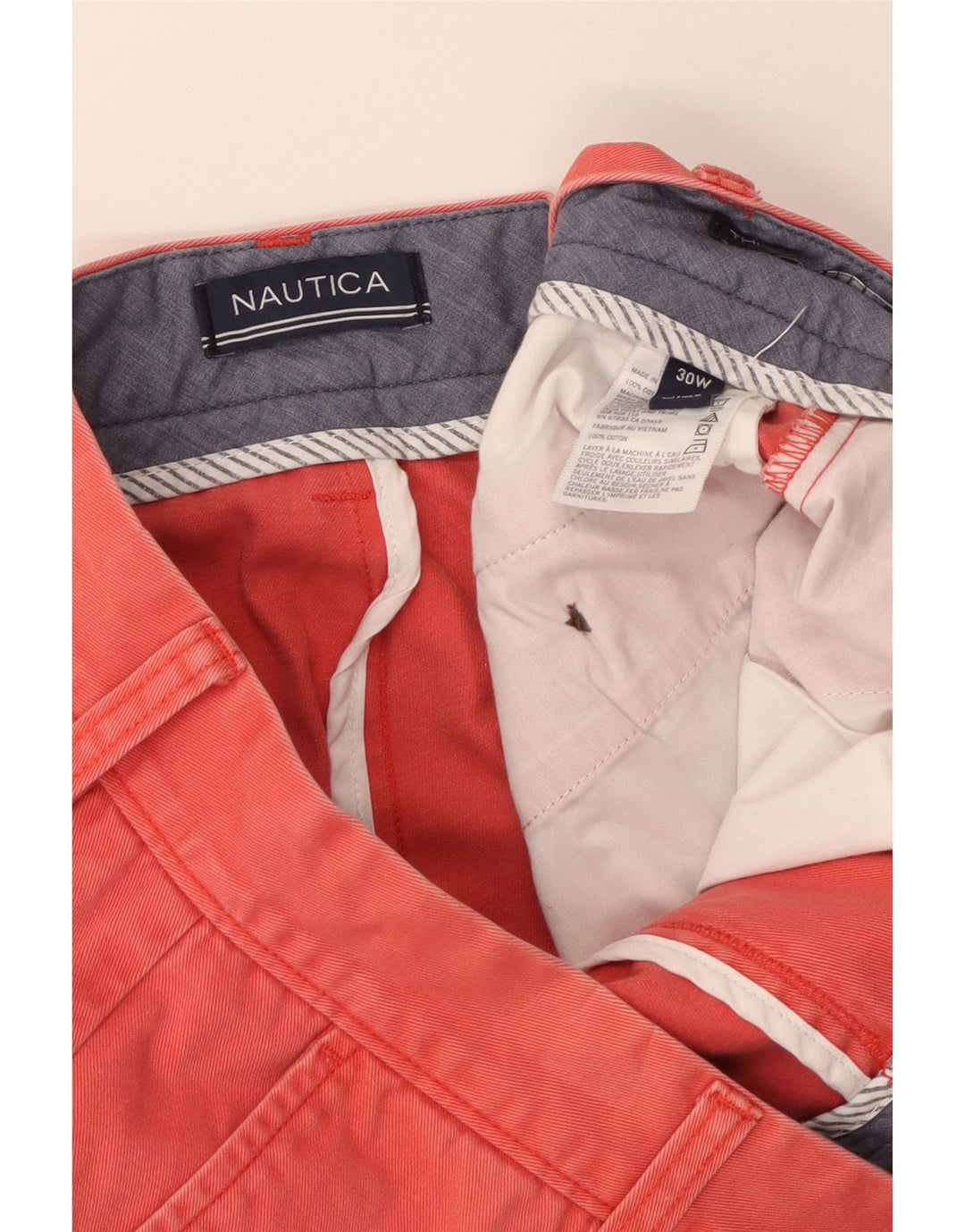 Męskie spodenki Chino Nautica W30 Średnio-czerwone, bawełniane