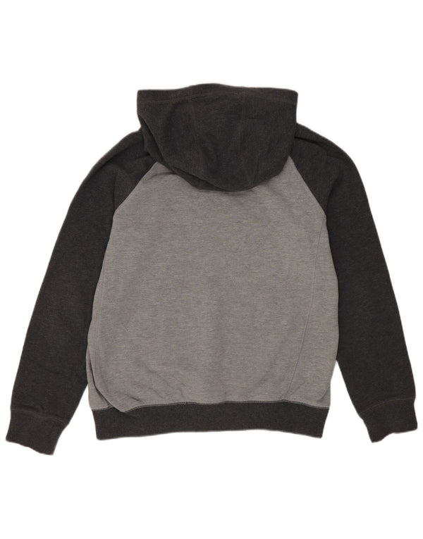Chłopięca bluza z kapturem Adidas Graphic 10-11 lat, średnioszara, z blokami kolorów
