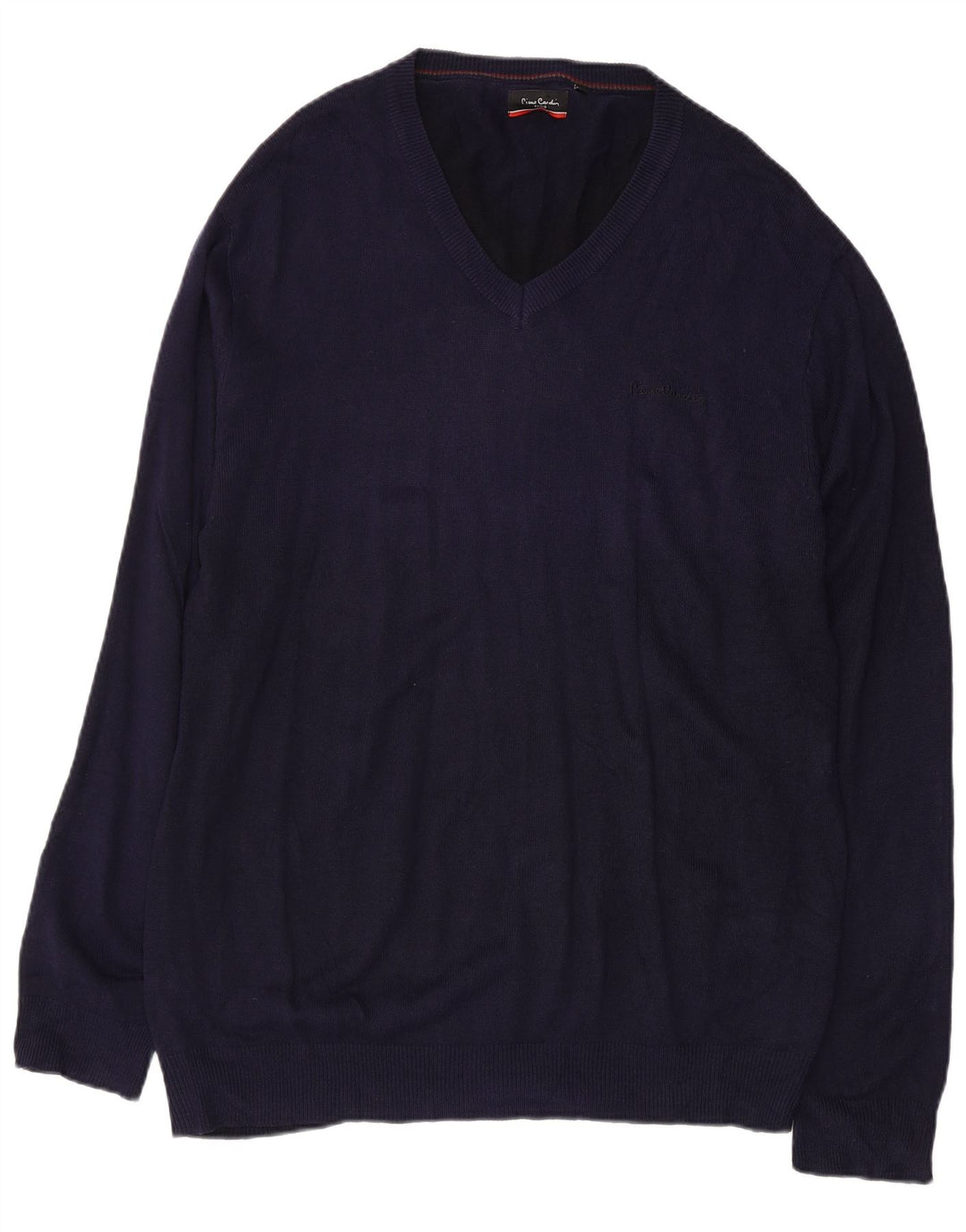Męski sweter PIERRE CARDIN z dekoltem w kształcie litery V, 2XL, granatowy, akrylowy