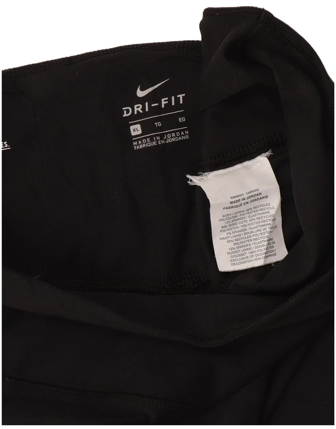 Damskie legginsy NIKE Dri Fit UK 18 XL, czarny poliester