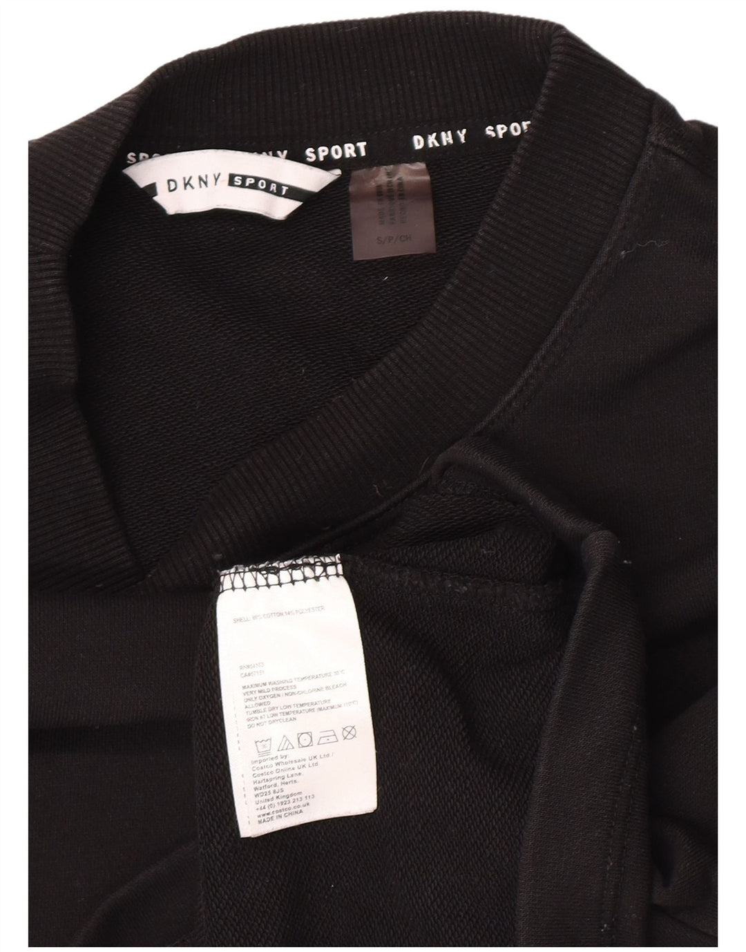 Damska bluza oversize Dkny z grafiką UK 10, mała, czarna bawełna