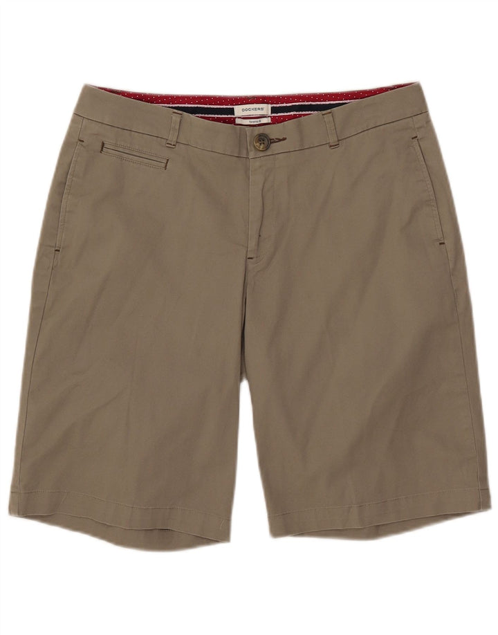 Damskie spodenki chino DOCKERS Ulubiony krój US 8 Medium W32, beżowa bawełna