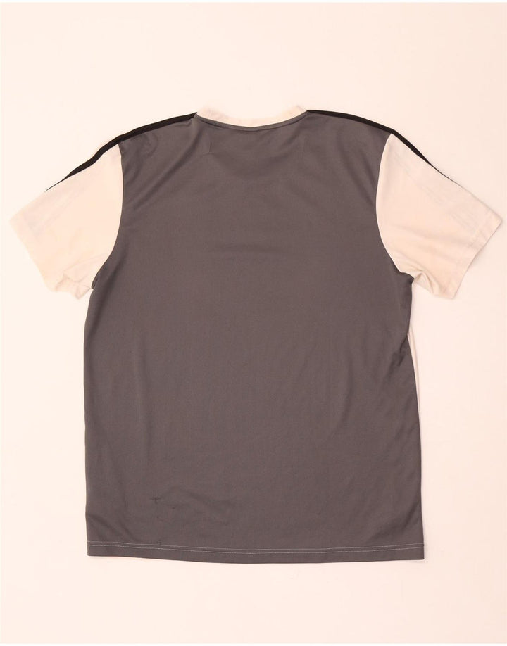 Męska koszulka Adidas Aeroready Top, duża, biała, poliestrowa z blokami kolorów