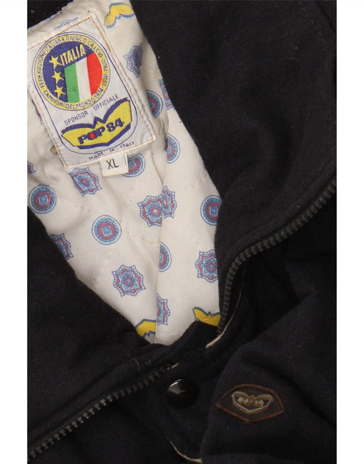 Męska kurtka bomberka POP 84 UK 42 XL, granatowa, wełniana