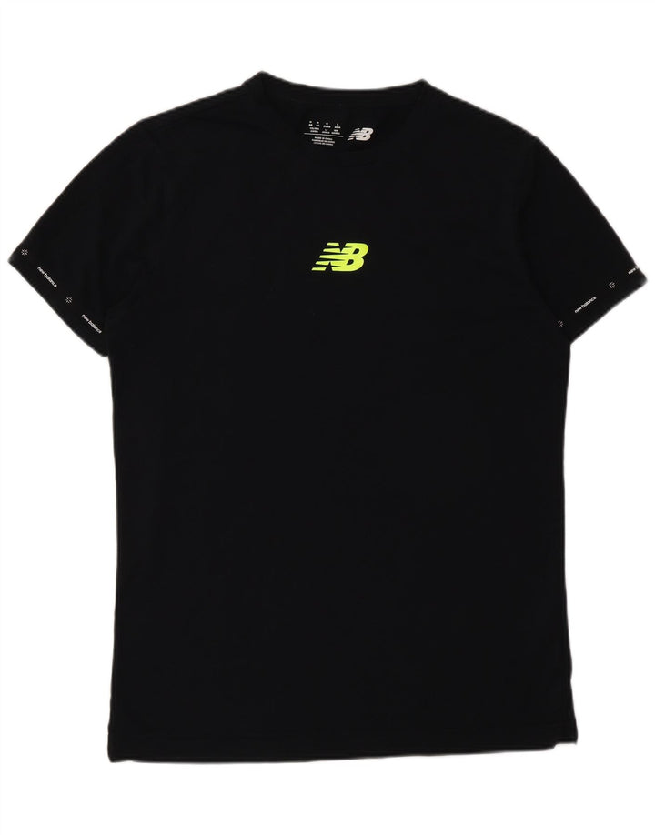 Męska koszulka z grafiką New Balance, średnia czarna bawełniana