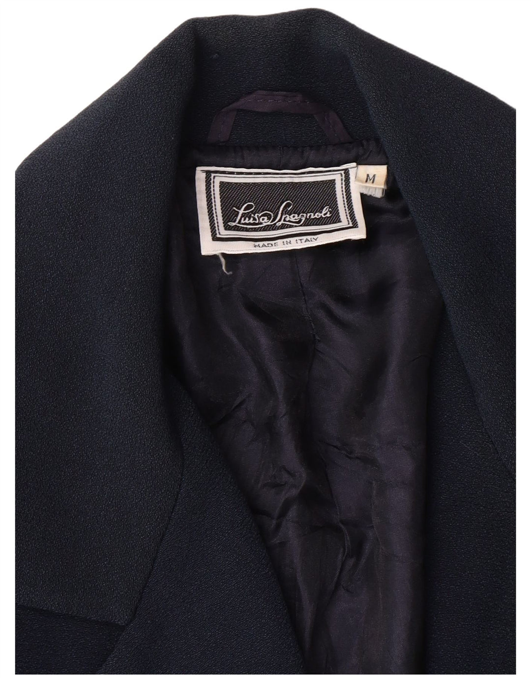 LUISA SPAGNOLI Damska marynarka zapinana na 3 guziki UK 14, średni granat
